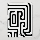 モダン ボーホー アーチ フォト 卒業発表 箔招待状 (裏面)