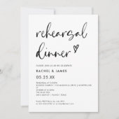 モダン ボーホー ウェディング リハーサル ディナー 招待状 (正面)