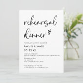 モダン ボーホー ウェディング リハーサル ディナー 招待状 (スタンド正面)