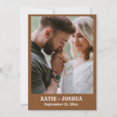 モダン ボーホー ウエスタン カウボーイ ウェディング セーブ・ザ・デート 招待状 (正面)