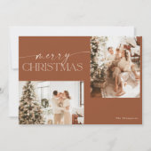 モダン ボーホー クリスマス カード | テラコッタ ホリデー (正面)