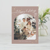 モダン ボーホー クリスマス ファミリー フォト コラージュ (スタンド正面)