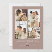 モダン ボーホー クリスマス ファミリー フォト コラージュ (裏面)