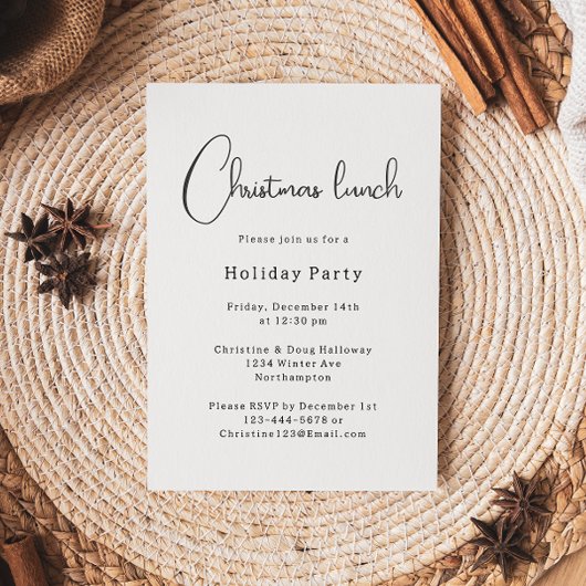 モダン ボーホー クリスマス ランチ 招待状