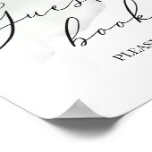 モダン ボーホー グリーン ユーカリ ゲストブック サイン (角)