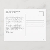 モダン ボーホー シック アーチ ホリデー クリスマス カード (裏面)