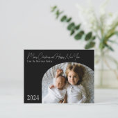 モダン ボーホー シック アーチ ホリデー クリスマス ブラック (スタンド正面)