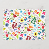 モダン ボーホー シック フラワール ウェディング ディテール エンクロージャーカード (裏面)