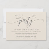 モダン ボーホー ハッピーエバーアフター レセプション パーティー 招待状 (正面)
