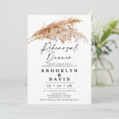 モダン ボーホー パンパス グラス リハーサル ディナー 招待状 (スタンド正面)