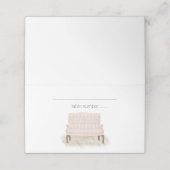 モダン ボーホー ピンク エレガント フラワー ウェディング プレイス カード (外部開封)