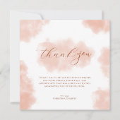 モダン ボーホー ピーチファズ フォト 卒業 サンキューカード (正面)