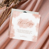 モダン ボーホー ピーチファズ フォト 卒業 サンキューカード