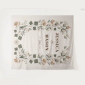 モダン ボーホー フォーク ウェディング バックドロップ デコ タペストリー (正面(横))