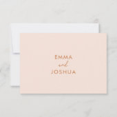 モダン ボーホー フラワー QR コード ウェディング RSVP (裏面)