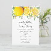 モダン ボーホー レモン サマー ウェディング 招待状 (スタンド正面)
