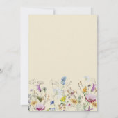 モダン ボーホー ワイルドフラワーズ ブライダルシャワーの招待状 招待状 (裏面)