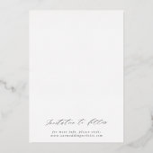 モダン ボーホー ワイルドフラワー ウェディング フォト セーブ ザ デート 箔招待状 (裏面)