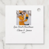 モダン ボーホー 初クリスマス フォト カップル名 フェイバータグ (裏面)