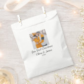 モダン ボーホー 初クリスマス フォト カップル名 フェイバーバッグ (クリップ留めされた状態)