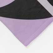 モダン ボーホ アブストラクト パープル フリースブランケット (角)