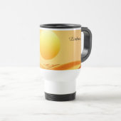 モダン ボーホ アンバー砂漠の夕日 オーダーメイド トラベルマグ (正面右)