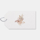 モダン ボーホ ウィムジカル カリグラフィー スクリプト ギフトタグ (裏面横)