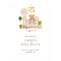 モダン ボーホ テディベアー ベビーシャワー ウェルカム