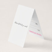 モダン ボーホ ブラック ホワイト ウェーブ ヘアスタイル フローラル 名刺 (裏面)