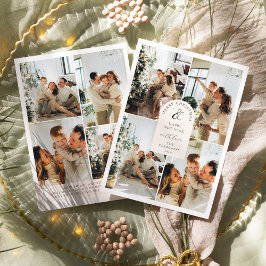 モダン ボーホ 8 フォト クリスマス ニューイヤー 招待状