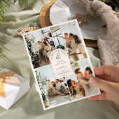 モダン ボーホ 8 フォト クリスマス ニューイヤー 招待状