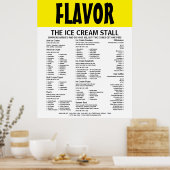 モダン ボールド アイスクリーム パーラー メニュー ポスター (キッチン)