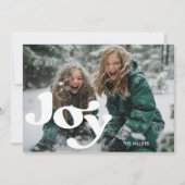 モダン ポップなレトロ タイポグラフィ 1 写真 ミニマル シーズンカード (正面)