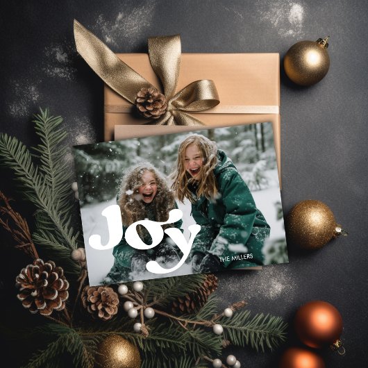 モダン ポップなレトロ タイポグラフィ 1 写真 ミニマル シーズンカード