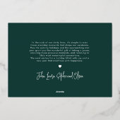 モダン　ポップなレトロ タイポグラフィ 1 写真 ミニマル 箔シーズンカード (裏面)