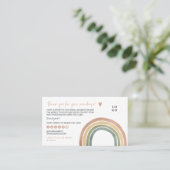 モダン ポップ カラフル サンキュー 名刺 (スタンド正面)