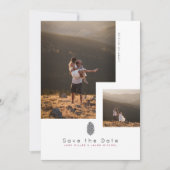 モダン マウンテン セーブ・ザ・デート | 複数写真 招待状 (正面)