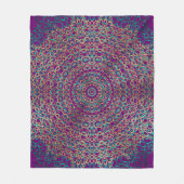 モダン&マエレガントダラスタイリッシュボホダークパープル フリースブランケット (正面)
