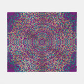 モダン&マエレガントダラスタイリッシュボホダークパープル フリースブランケット (正面(横))