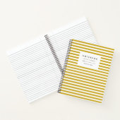 モダン マスタードイエロー ストライプ ノートブック (内部)