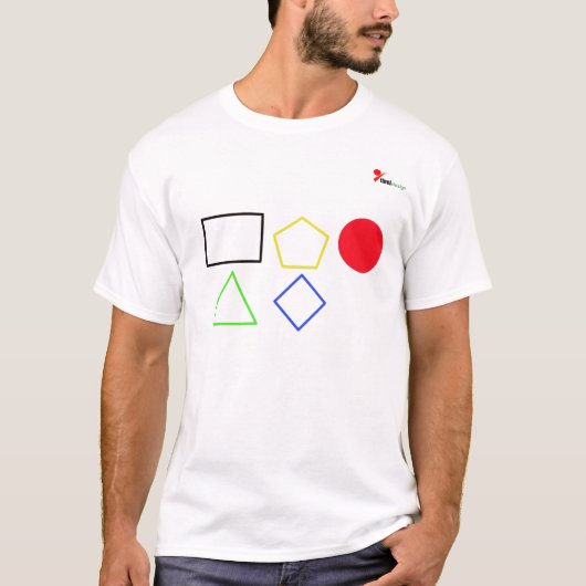 モダン・マゼ – 大胆な幾何学抽象芸術 Tシャツ (正面)