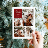 モダン マルチ フォト クリスマス カード | ホリデー カード