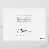 モダン&マルリエレガントー金ゴールドフォイルサンキューカード 箔招待状ポストカード (裏面)