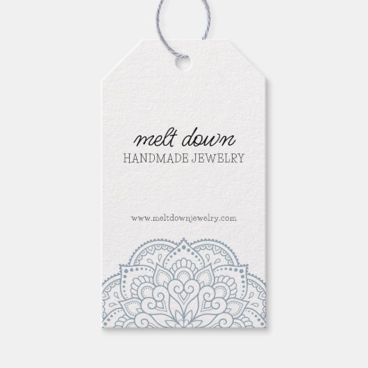 モダン マンダラ ハンドメイド アクセサリー 小規模ビジネス ギフトタグ (正面)