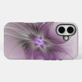 モダン マーブ グレー フラクタルアート フラワー Case-Mate iPhoneケース (裏面 (横))