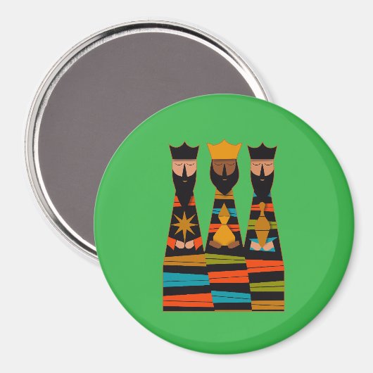 モダン ミッドセンチュリーの賢い三人 マグネット (正面/裏面)