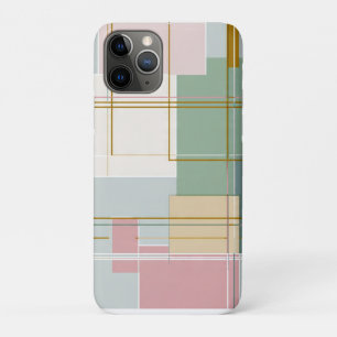 モダン ミッドセンチュリー 幾何学的な抽象的なキングの肖像 iPhone 11 PROケース