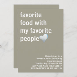 モダン&ミニマエレガントリストリハーサルディナー 招待状