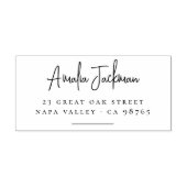 モダン&ミニマリストのスクリプト名差出人住所 ラバースタンプ (インプリント)