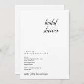 モダン&ミニマリストのブライダルシャワー招待 招待状 (正面/裏面)